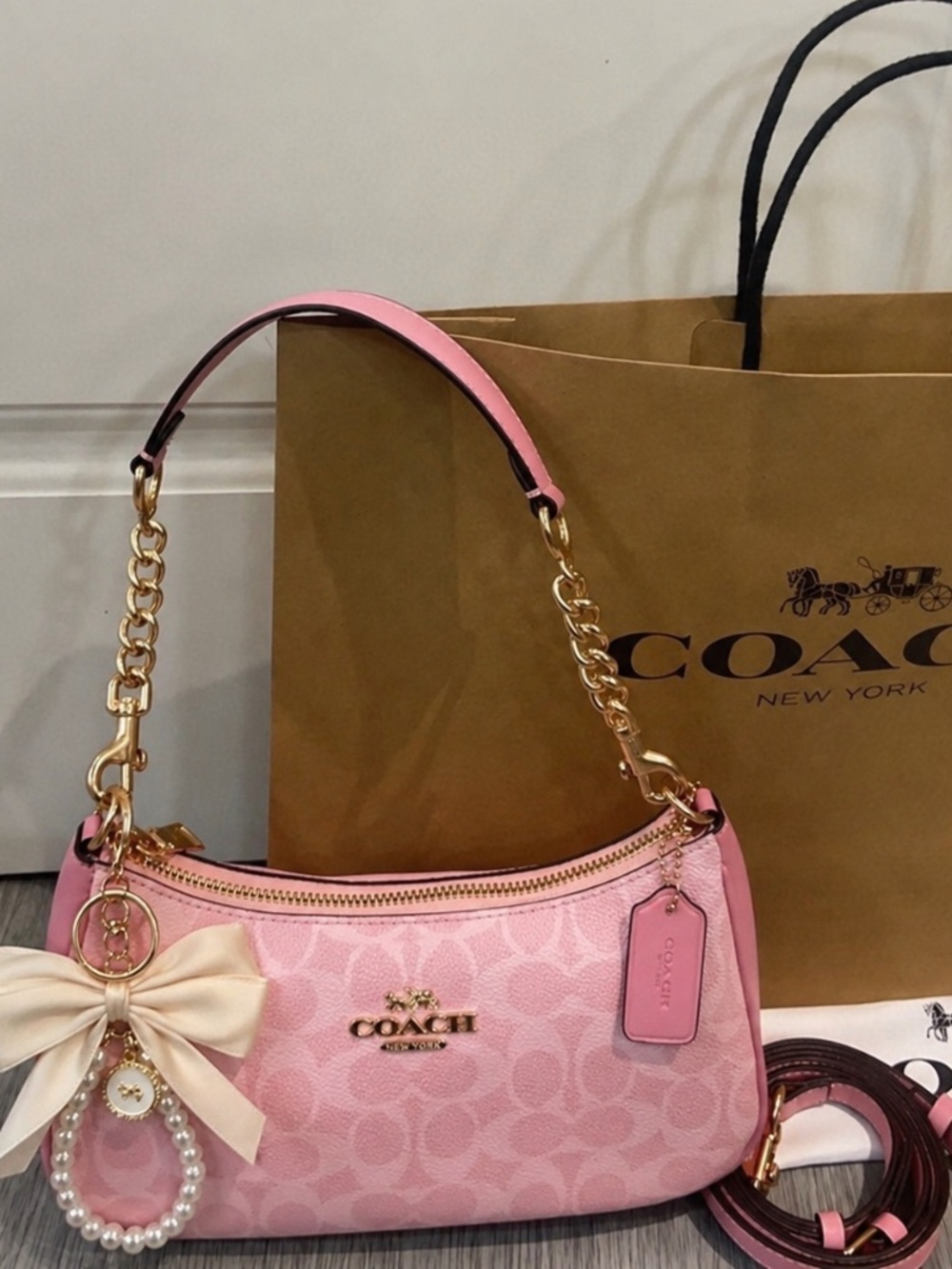 Pink coach bag